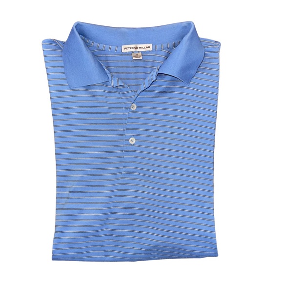 Peter Millar Striped Collar Polo Shirt - Picture 6 of 15